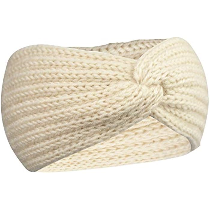 DRESHOW 4 Pack Womens Winter Ear Warmer Headband - Crochet Knit Turban Headband Chunky Cable Knit Headwrap - Image 2